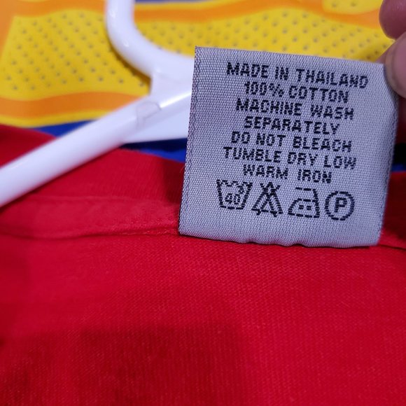 Good F*cker Men Shirt Large Red Graphic Print Parody Short Sleeve Crew Neck Tee - Picture 8 of 8